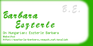 barbara eszterle business card